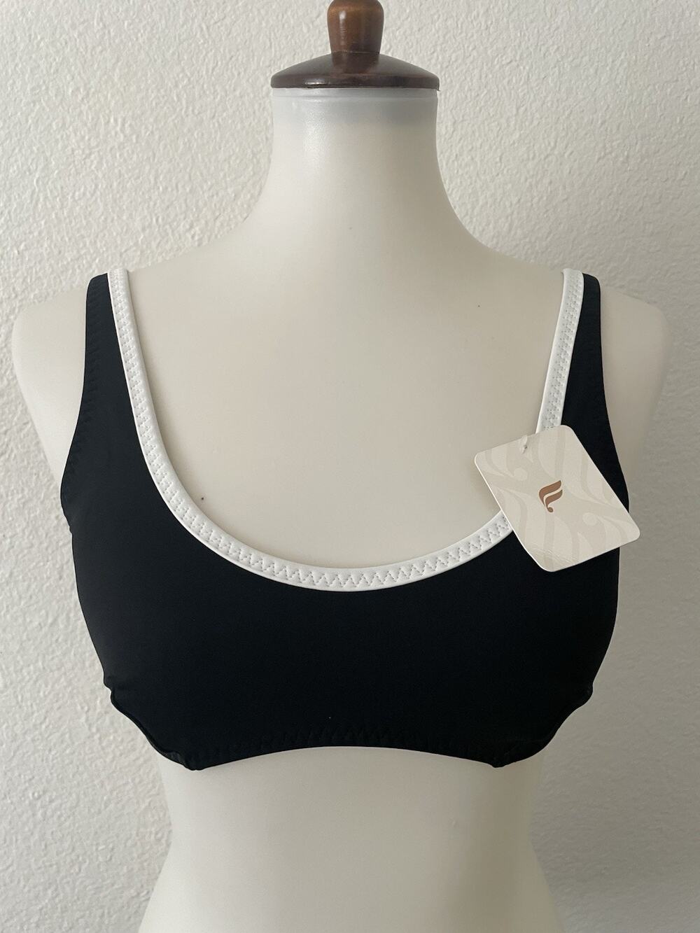 Fabletics Swim Bikini Top Sunset Scoop Color Block Swimwear